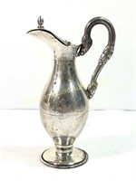 6 inch sterling silver ewer with lid