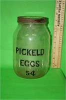 Pickeld Eggs Jar, 9 1/2" Tall