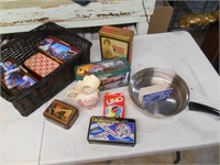 Early Tins, Basket, and More