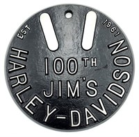 Harley-Davidson 100th Jim's Metal Plaque