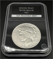 Scarce 1927 US Peace Silver Dollar