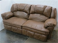 Soft Microfiber Faux Leather Dual Incliner Sofa