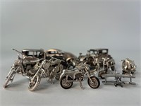 Assortment of Sterling Silver Vehicles