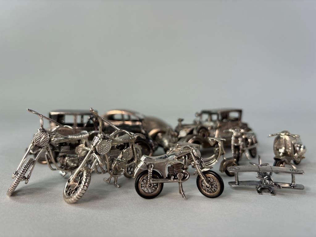 Assortment of Sterling Silver Vehicles