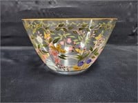 CRYSTAL CLEAR HAND PAINTED BOWL