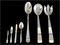 Silverplate Serving Spoons & Salad Fork & Misc.