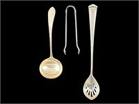 Vintage Sterling Silver Lot - Olive Spoon, Tongs
