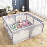 EAQ Baby Playpen 59''x59'', Large Baby Playard,Ind