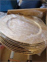 lot of gold colored decor plate holders