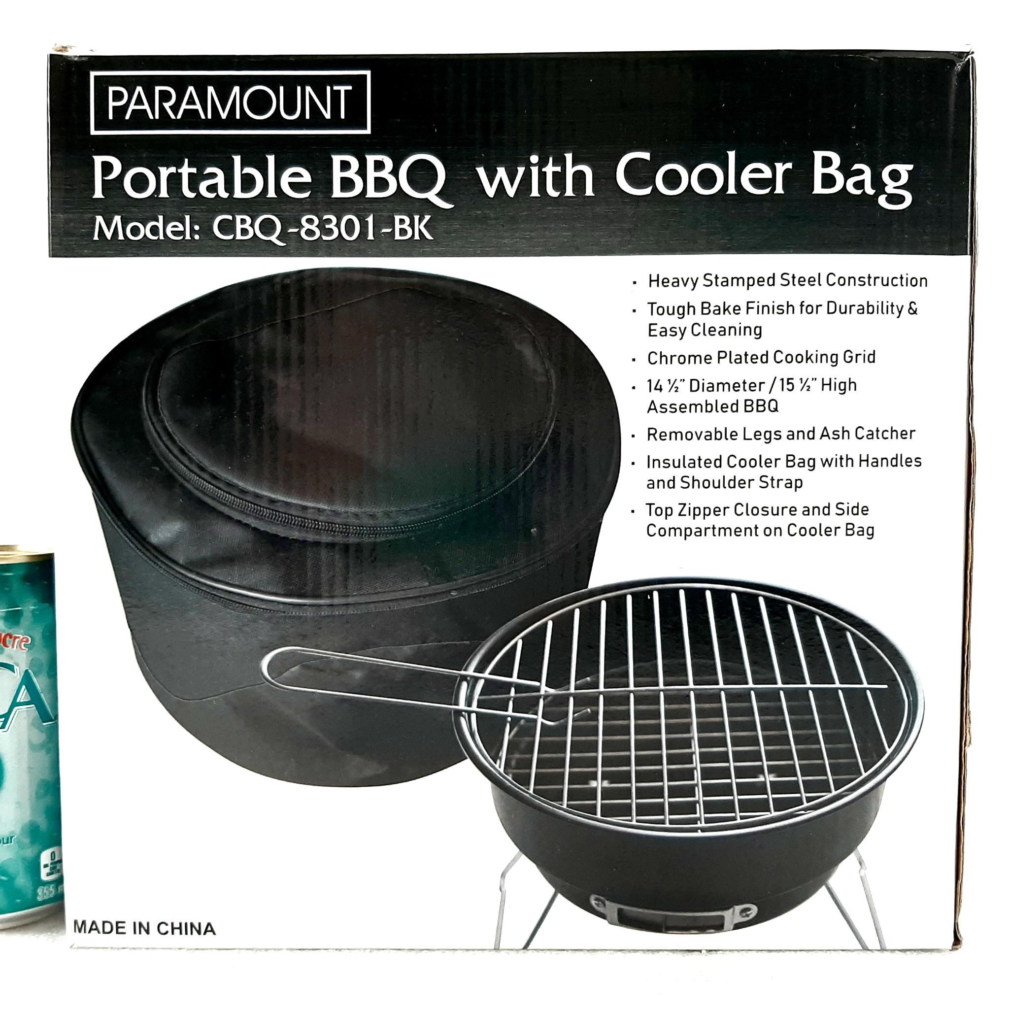 BBQ portatif 14½"x15½" + sac refroidissant, neuf