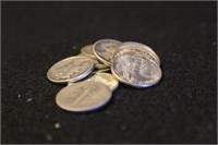 Lot of 11 Mercury Silver Dimes