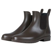 O3378  HISEA Women's Ankle Rain Boots, 8 Dark Brow