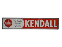KENDALL MOTOR OIL EMBOSSED SIGN S/S METAL SIGN