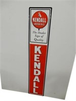 KENDALL MOTOR OIL EMBOSSED SIGN S/S METAL SIGN