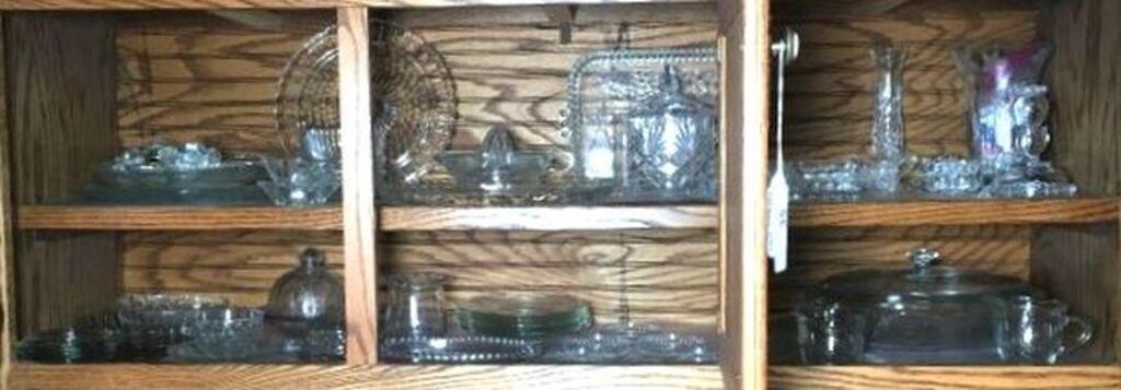 Wide Selection of Pressed Glass Serving