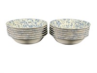 12-  Small Nikko Blue Floral  Bowls