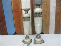 2 Candle Holders 18 & 20" Tall
