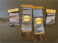 Antique Webster School Ribbon Medals