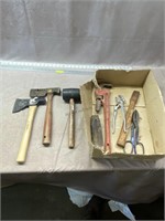 hatchets wrenches etc.