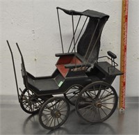 Handcrafted horse drawn buggy model
