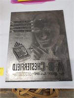 Chesterfield Cigarettes Printing Plate