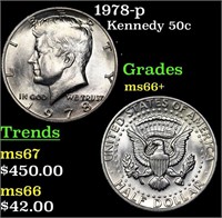 1978-p Kennedy Half Dollar 50c Grades GEM++ Unc