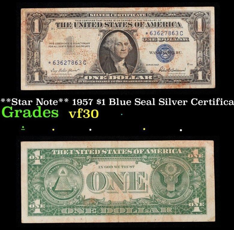 **Star Note** 1957 $1 Blue Seal Silver Certificate