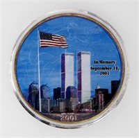 2001 Silver Eagle BU Painted Twin Towers