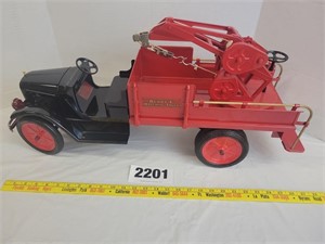 Buddy "L" Wrecking Truck Pressed Steel Toy