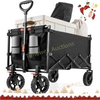 Navatiee Foldable Wagon  Utility Cart Black