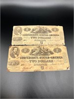 2-$2 Confederate Notes