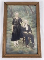 Vintage Elderly Couple Portrait Framed Art