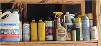 Assorted Garage Chemicals and Fluids
