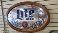 VTG 36" Large Miller Lite Beer Bar Mirror- Nice!