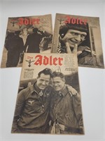3 German WWII Wartime Publications, Der Adler