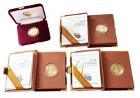 U.S. ONE-QUARTER OUNCE GOLD PROOF COIN- (4) LOT