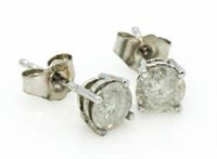 Briliant 1.25 ct Diamond Solitaire Earrings