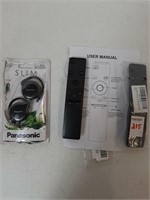 (2) REMOTES, PANASONIC RP-HS46 EARPHONES