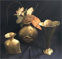 Brass vase collection