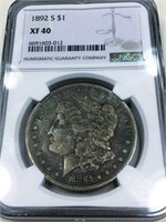 1892-S Morgan Silver Dollar NGC XF40