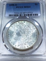 1898-O Morgan Silver Dollar PCGS MS64