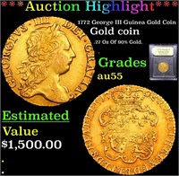 *Highlight* 1772 George III Guinea Gold Coin Gold