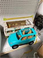 Set of 2 vintage Barbie camping van