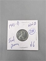 1943 D WWII STEEL PENNY