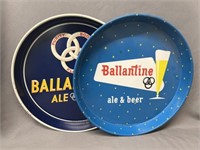 (2) Ballantine Advertising Trays