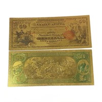 1875 24k Gold Plated $50 Cleveland Novelty Note