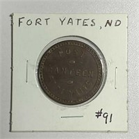 Post Canteen  Fort Yates, ND   10 Cents  token