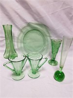 Lot of green glass