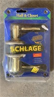 Schlage Hall & Closet  - Bright Brass