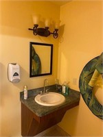 Commercial bathroom sink and countertop